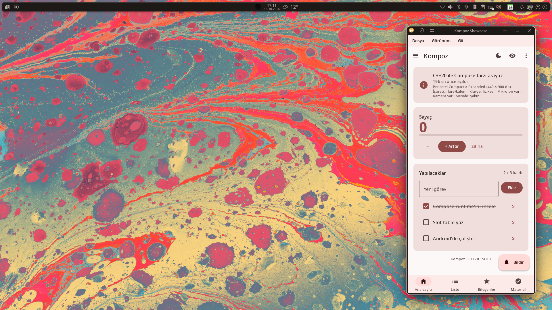 Dynamic color 12, light theme